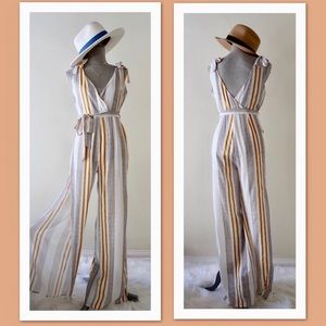 KELLY- Ultra-Chic and Cool Striped Jumpsuit